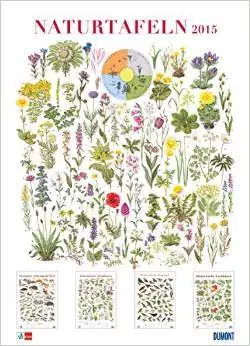 Ein Naturtafeln-Poster 2015 mit einer Vielzahl von Pflanzen und Blumen.