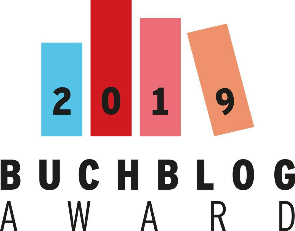 Logo der Auszeichnung 2019 für Buchblog.
