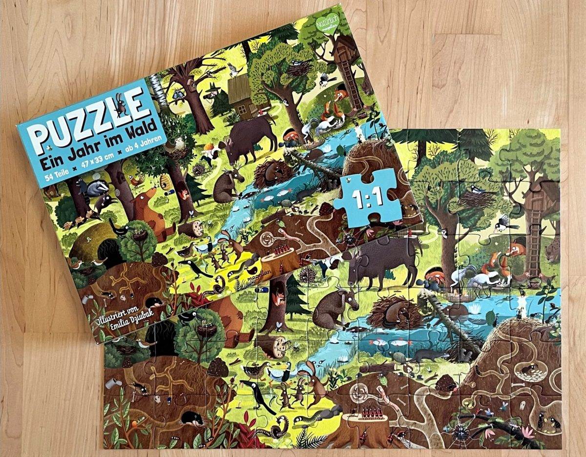 MZZOTOY Kinderpuzzle 60 Teile – Lernspielzeug Ab 4 Jahren In Metallbox